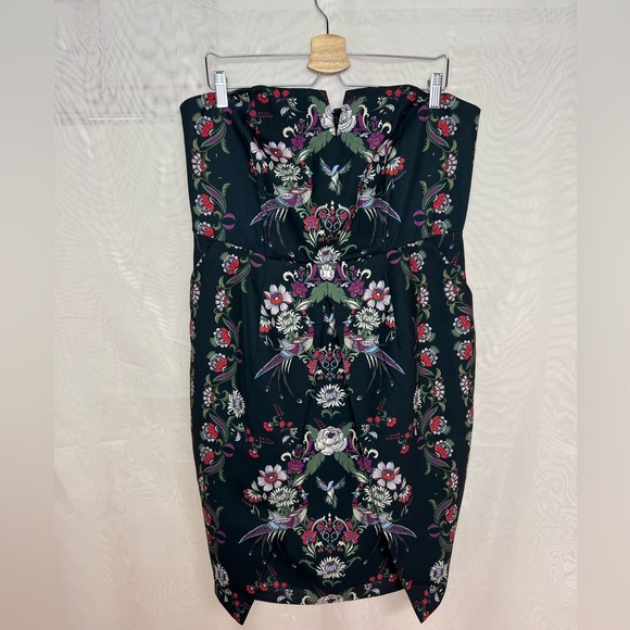 NWT City Chic mirror peacock strapless dress - Picture 2 of 12